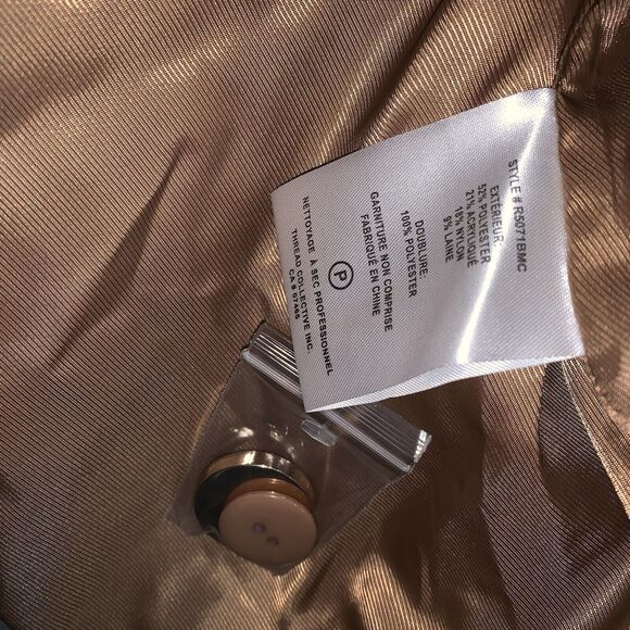 Badgley Mischa Coat Rosalie Notch Collar Camel Brown M New $268 Belted Designer - Picture 9 of 13